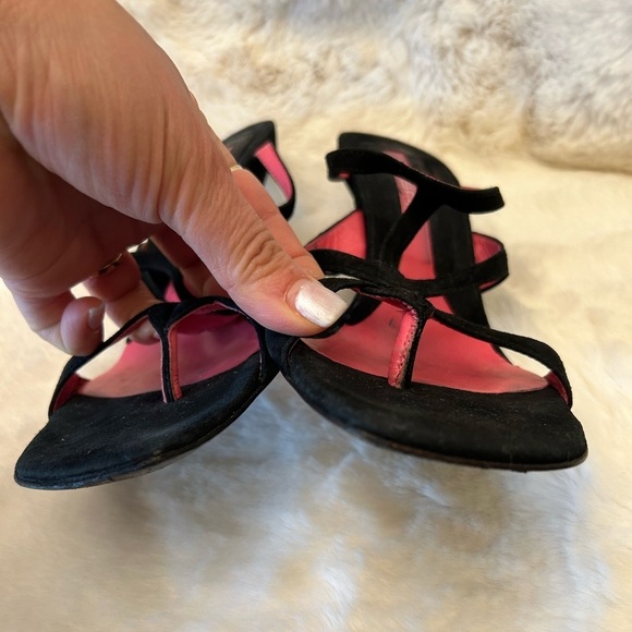 Via Spiga Black Strappy Sandals with Square Toe Sz-7N. N - Picture 6 of 9